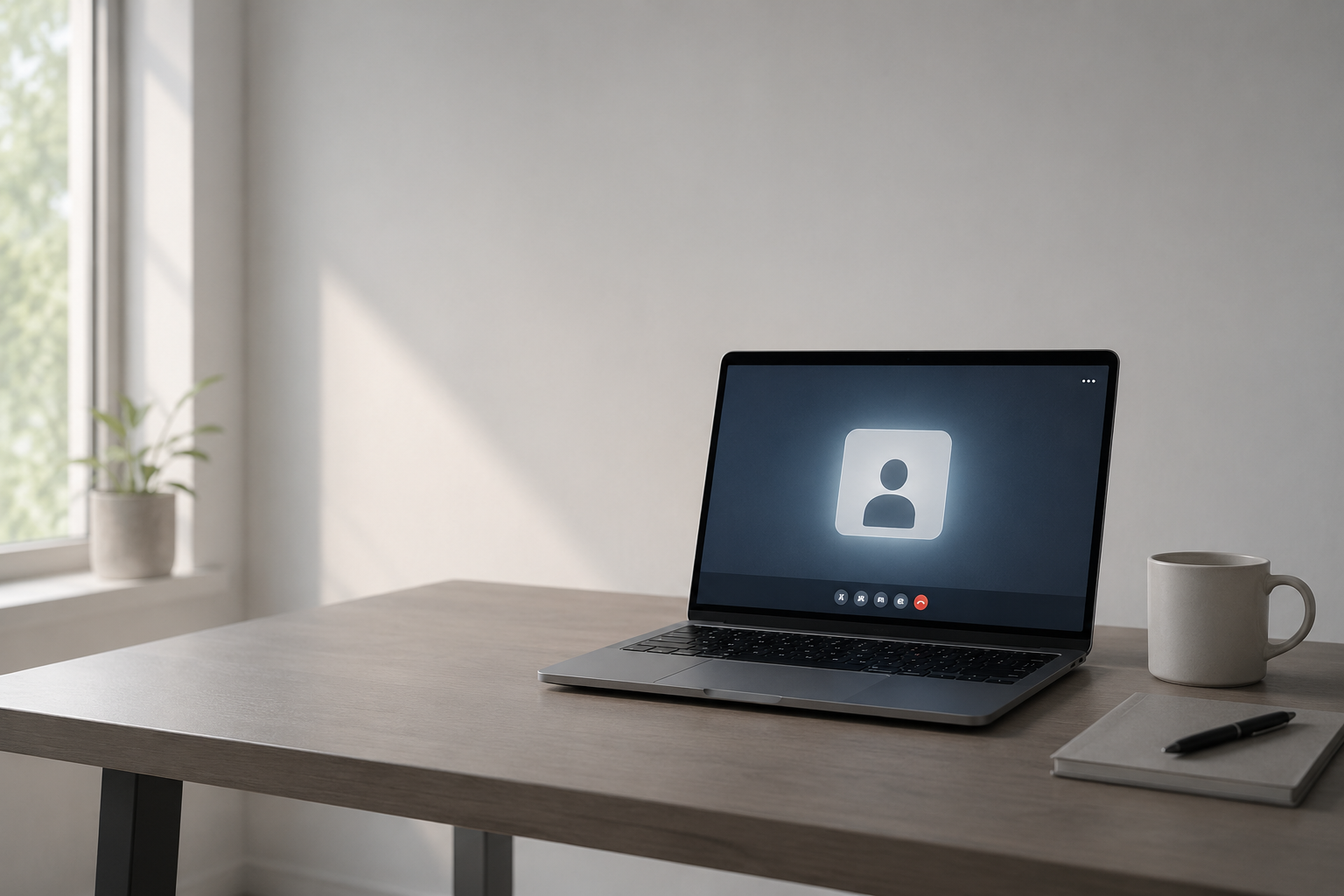 A remote software engineer working alone at a home desk, connected to distant colleagues through a screen — illustrating both the freedom and the hidden network cost of two decades of remote work